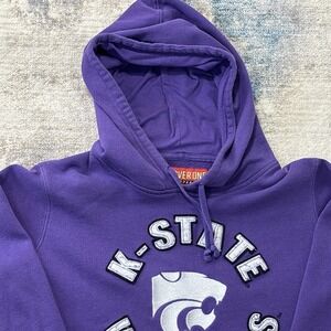 K-State Wildcats Hoodie Womens Large Purple Pullover Kansas State Sweatshirt